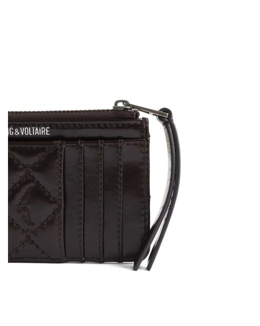 Zadig & Voltaire Black Zv Card Vintage Monogram Cardholder