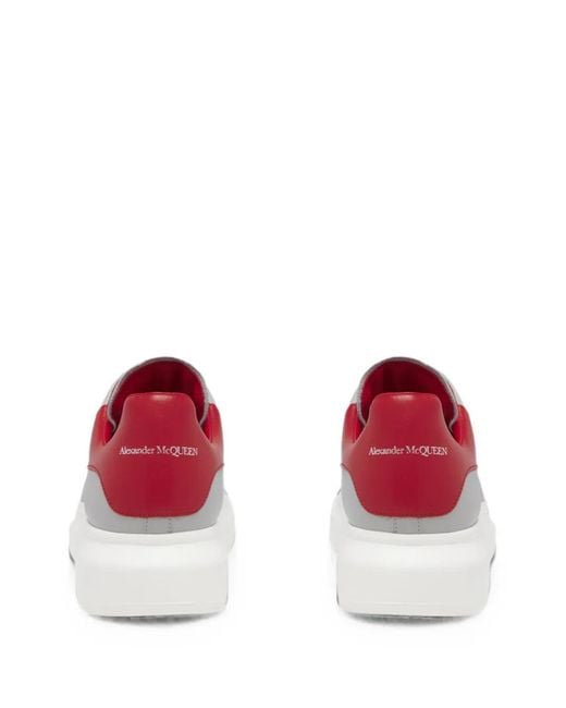 McQueen White Chunky Leather Sneakers for men