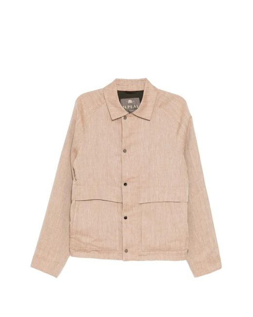 N.Peal Cashmere Natural Raglan Herringbone Jacket for men