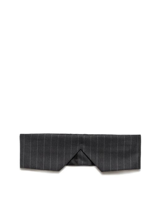 Haut Bustier Rayé Prada en coloris Black