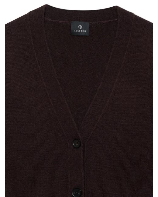 Anine Bing Brown Buttoned Pocket Cardigan