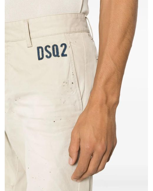 DSquared² Natural Sexy Cotton Chino Trousers for men