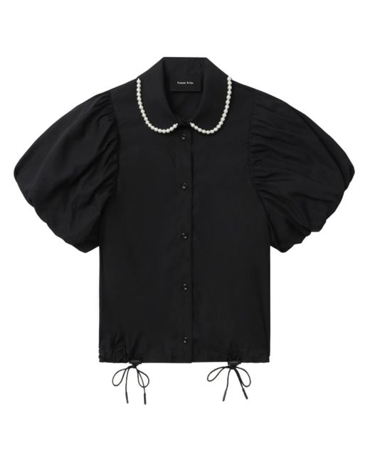 Simone Rocha Black Pearl-Embellished Shirt