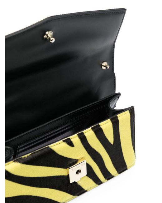 Patrizia Pepe Yellow Fly Bamby Zebra-print Tote Bag
