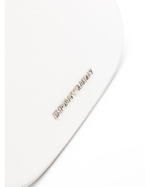 Emporio Armani White Logo-lettering Tote Bag
