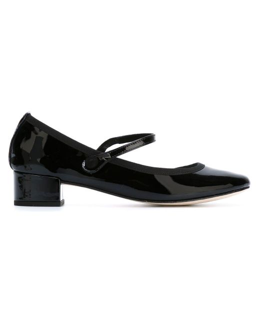 Repetto Black 'Rose' Mary Janes