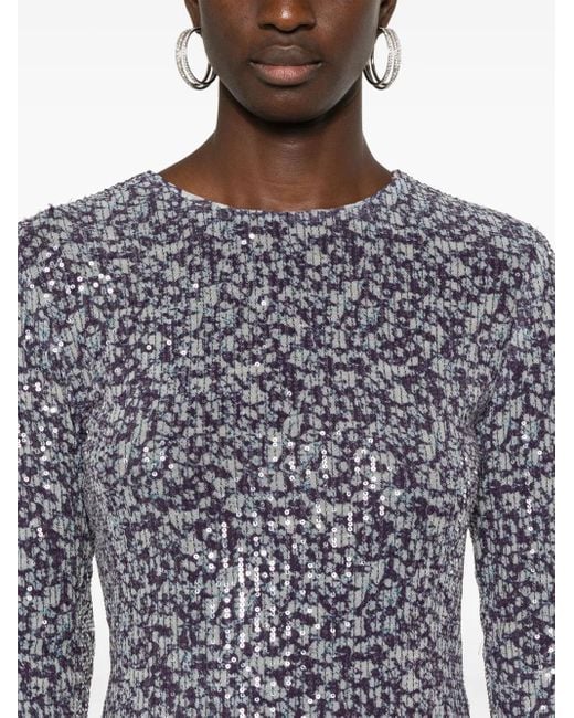 ROTATE BIRGER CHRISTENSEN Blue Sequinned Mini Dress