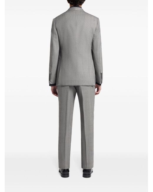 Tom Ford Gray Check-pattern Single-breasted Suit for men