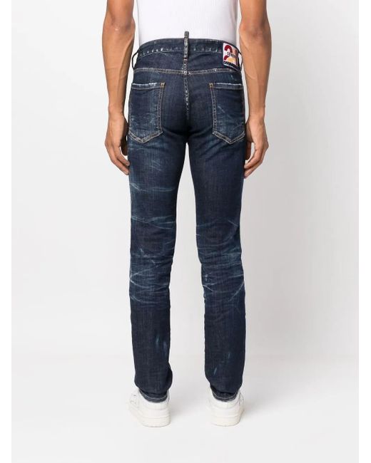 DSquared² Blue Pants 5 Pockets for men