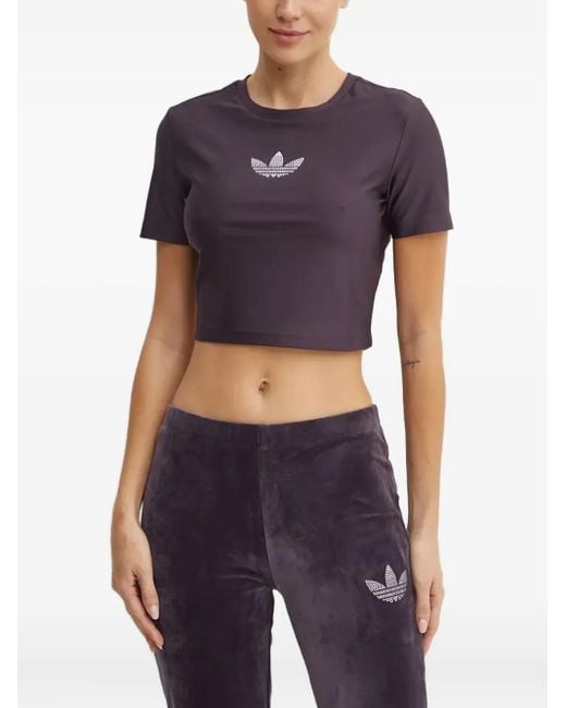 Adidas ビジュートリム クロップドtシャツ Blue