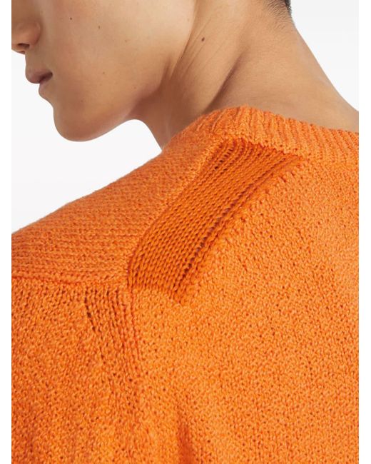 Zegna Pullover mit rundem Ausschnitt in Orange für Herren