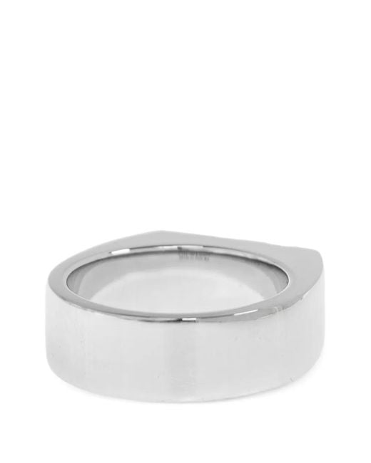 Off-White c/o Virgil Abloh White Diagonals Signet Ring for men