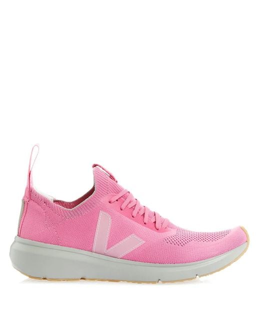 Rick Owens Pink Runner Style 2 V-Knit Sneakers