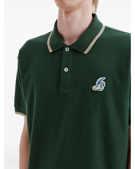 Chocoolate Green Polo À Patch Logo for men
