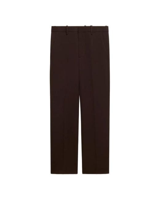 Marni Brown Pressed-Crease Trousers for men