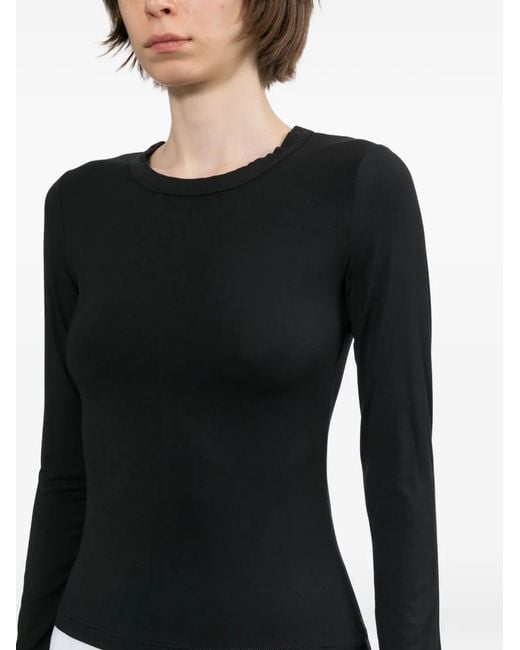 Rag & Bone Black Long-Sleeve Crew-Neck Top