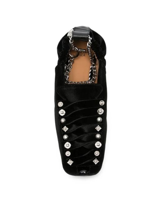 Toga Black Chain-Embellished Loafers