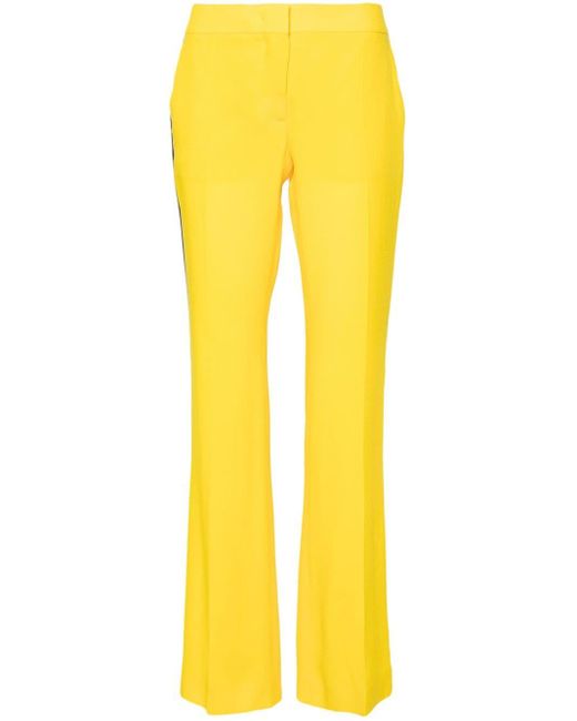 Moschino Yellow Straight-leg Tailored Trousers