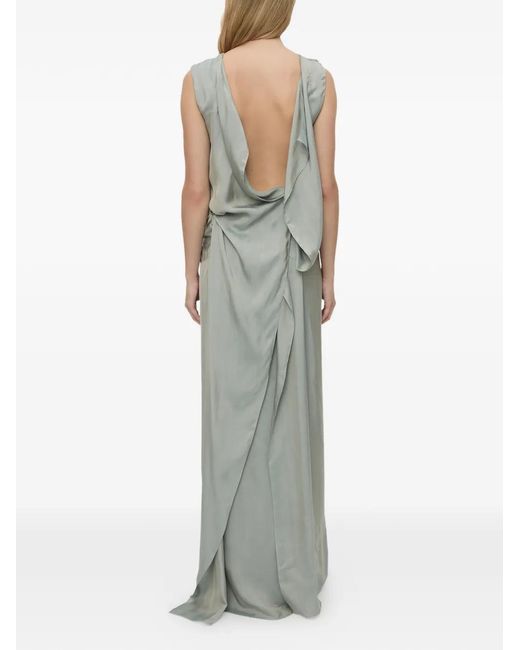 Christopher Esber Gray Kacere Bikini Tuck Column Tank Maxi Dress