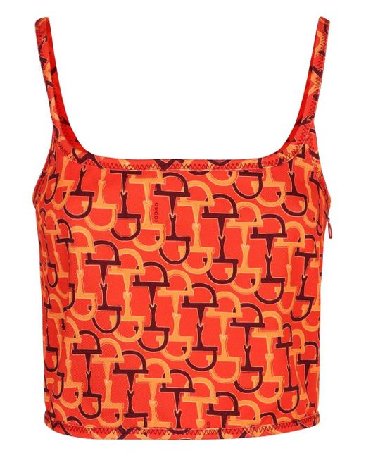 Gucci プリント タンクトップ Red