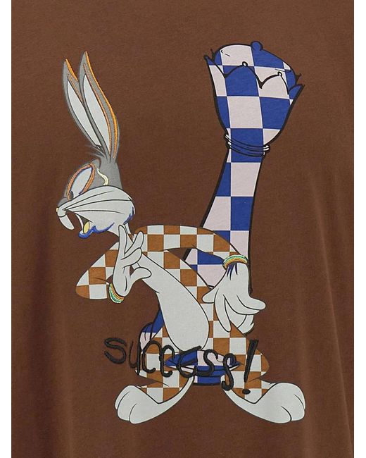 Iceberg Brown Bugs Bunny Print T-Shirt for men