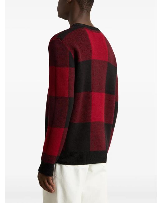 Woolrich Geruite Trui Van Scheerwol in het Red voor heren