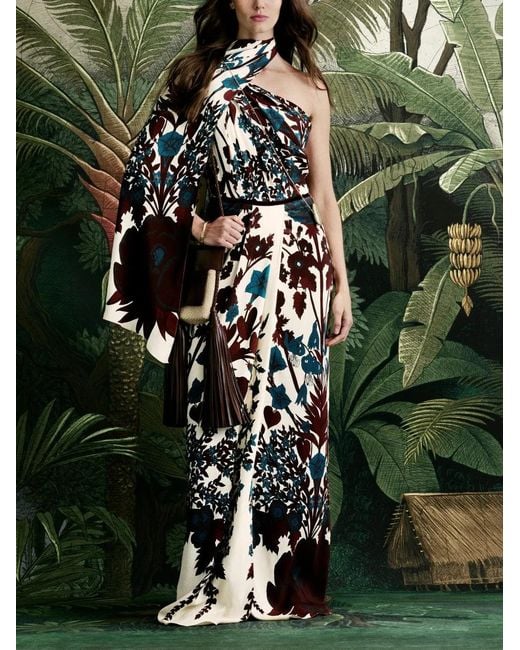Johanna Ortiz White Royal Garden Midi Dress