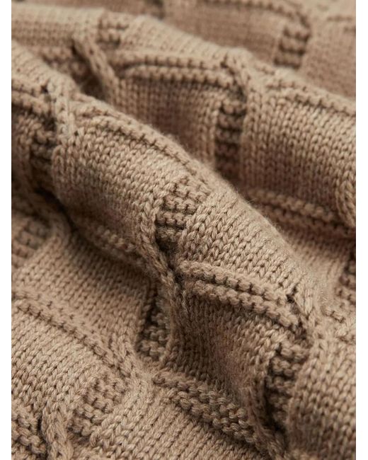 Zanone Natural Cable-Knit Wool Sweater for men
