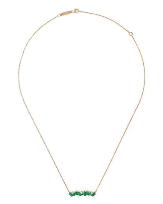 Suzanne Kalan White 18Kt Frenzy Emerald And Diamond Necklace
