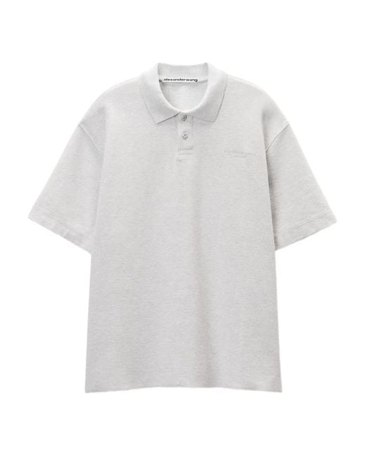 Alexander Wang White Piqué Polo Shirt for men