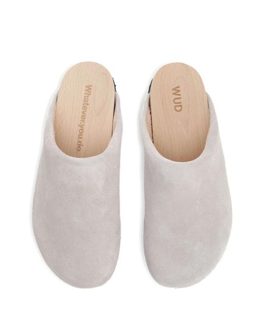 WUD White Stem Clogs