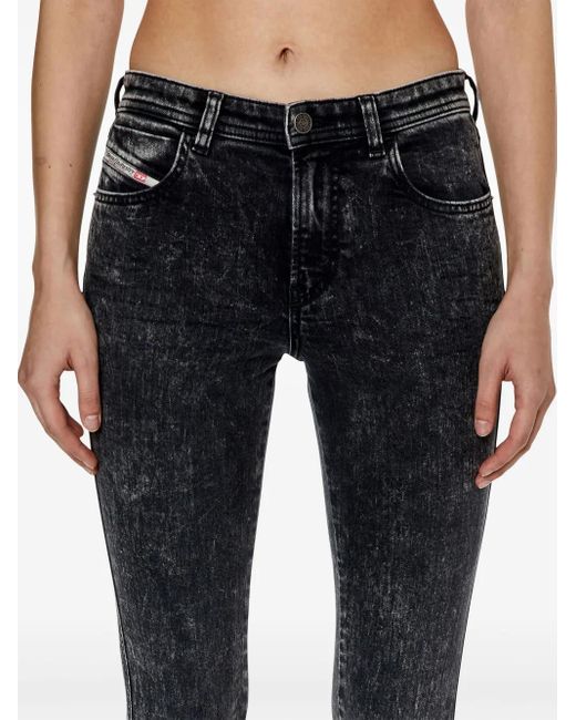 DIESEL Blue Halbhohe Babhila Skinny-Jeans