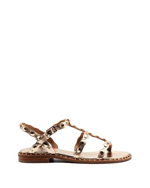 Ash Metallic Plus Studded Strap Sandals