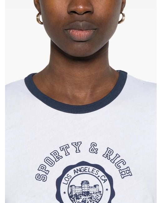 Sporty & Rich White California Emblem T-Shirt