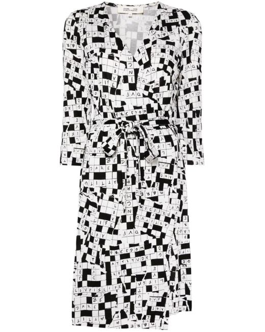 Diane von Furstenberg White Julian Silk Wrap Dress