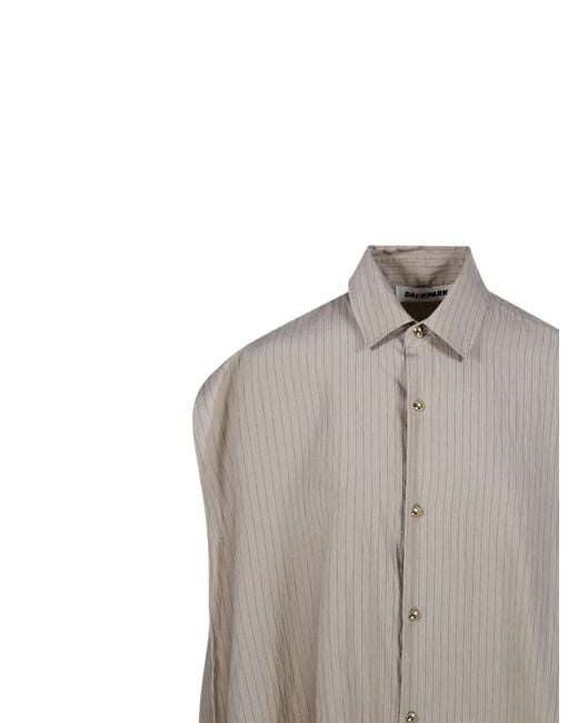 DARKPARK Gray Cape-Attached Shirt