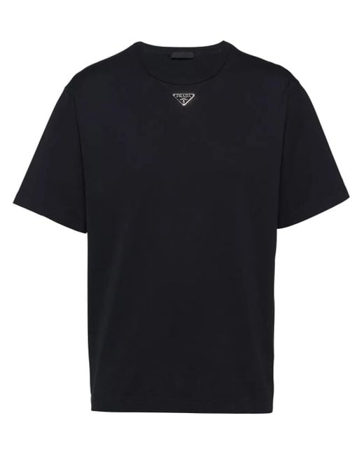 Prada T-Shirt Met Logo in het Black voor heren