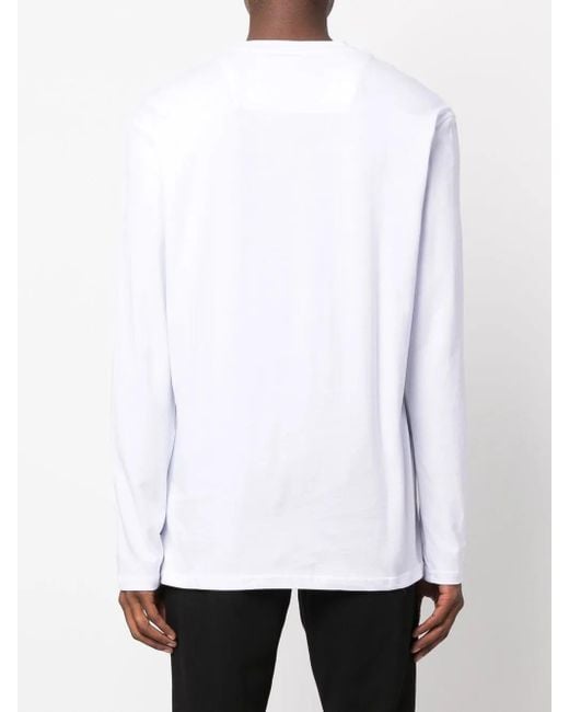 Philipp Plein White Logo-Print T-Shirt for men