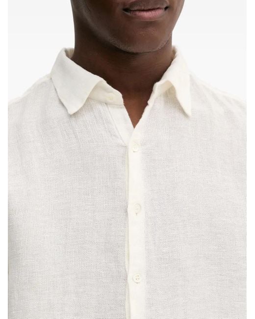 Barena White Long-Sleeved Polo Shirt for men