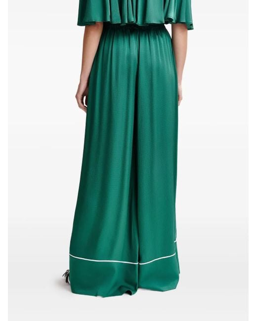 Essentiel Antwerp Hontgomery Broek Met Wijde Pijpen in het Green