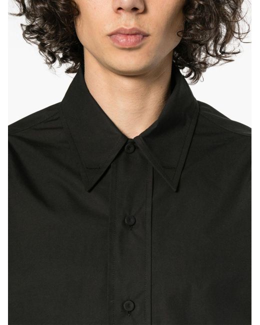 Camisa con cuello de pico Jil Sander de hombre de color Black