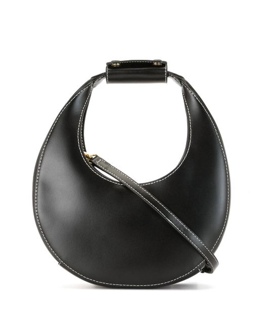 STAUD Mini Moon Leather Shoulder Bag in Black - Save 74% | Lyst