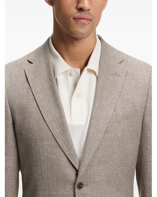 Boss Gray Slim-Fit Single-Breasted Blazer for men
