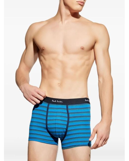 Boxer A Righe di Paul Smith in Blue da Uomo