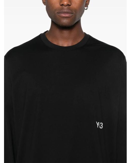 Y-3 T-Shirt Met Logoprint in het Black voor heren
