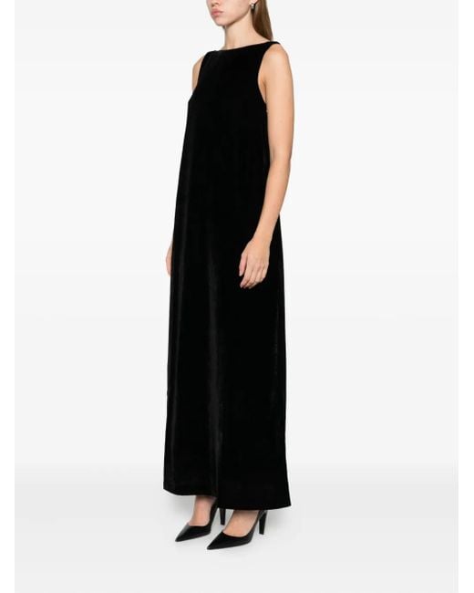 Peserico Black Sleeveless Maxi Dress