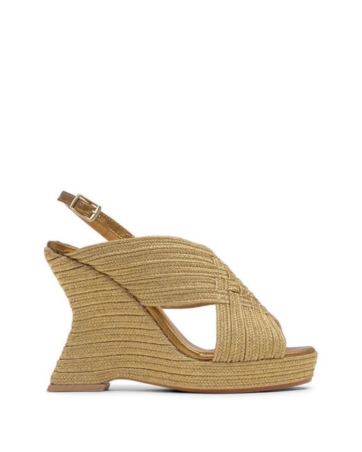 Castaner Natural Juliet Braided Wedge Sandals