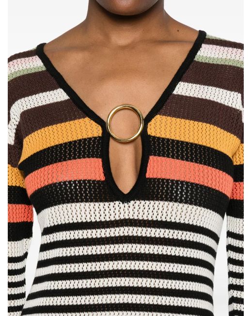 Abito Midi Magna di Cala De La Cruz in Brown