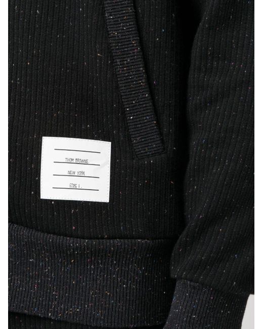Thom Browne Black 4-bar Stripe Zip-up Hoodie for men