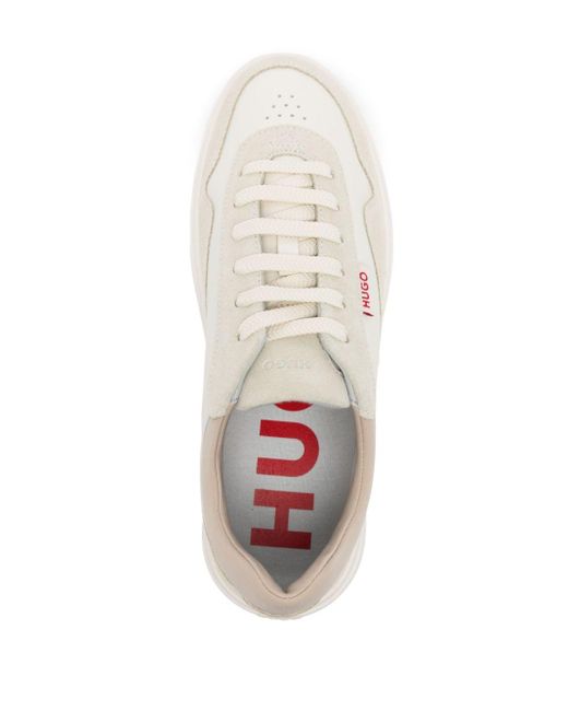 Zapatillas con parche del logo HUGO de hombre de color White